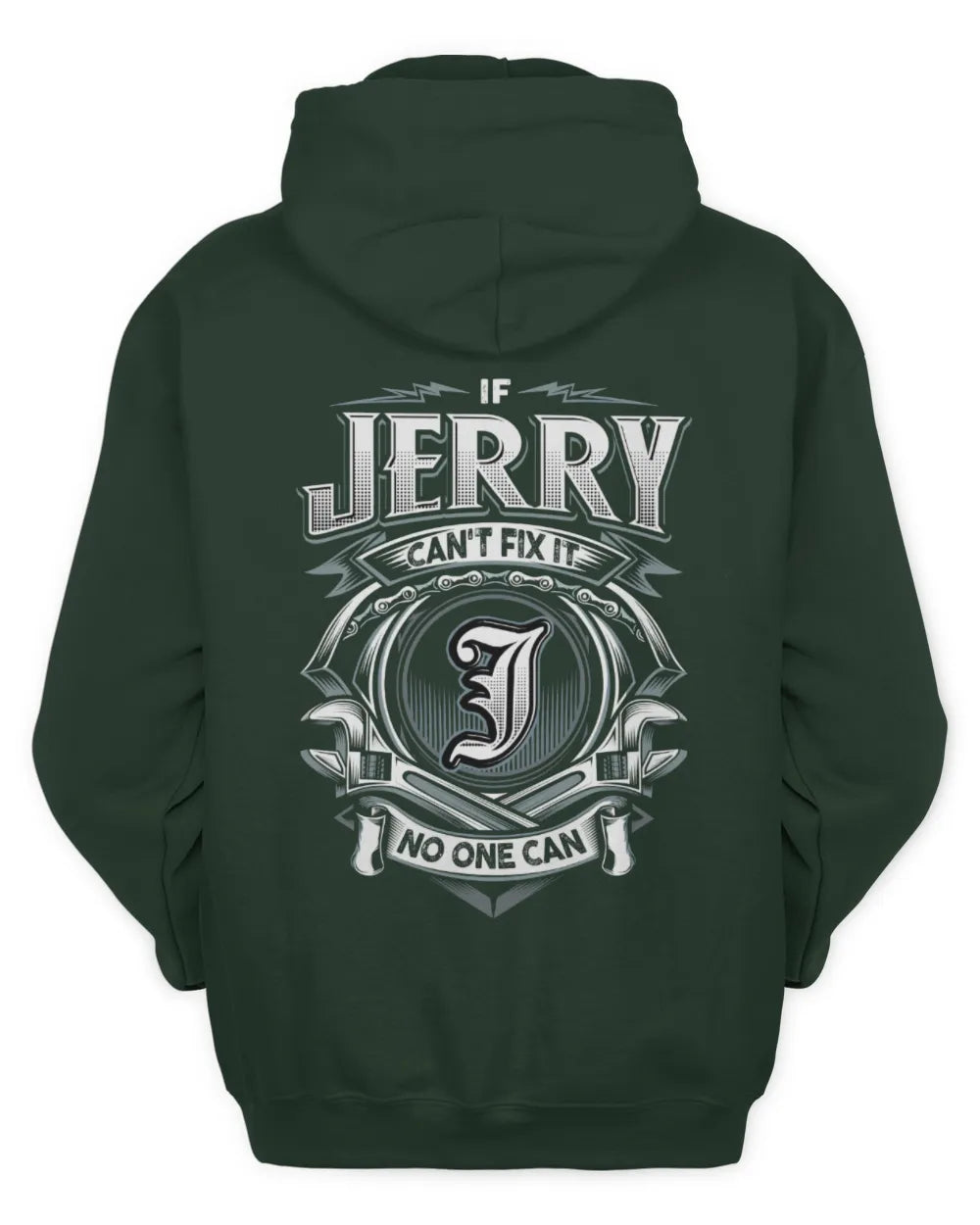 JERRY AP81-K4-626 - Personalized Ahmed Quote Apparel “If Ahmed Can't Fix It, No One Can” - Unisex Hoodie - Forest Green
