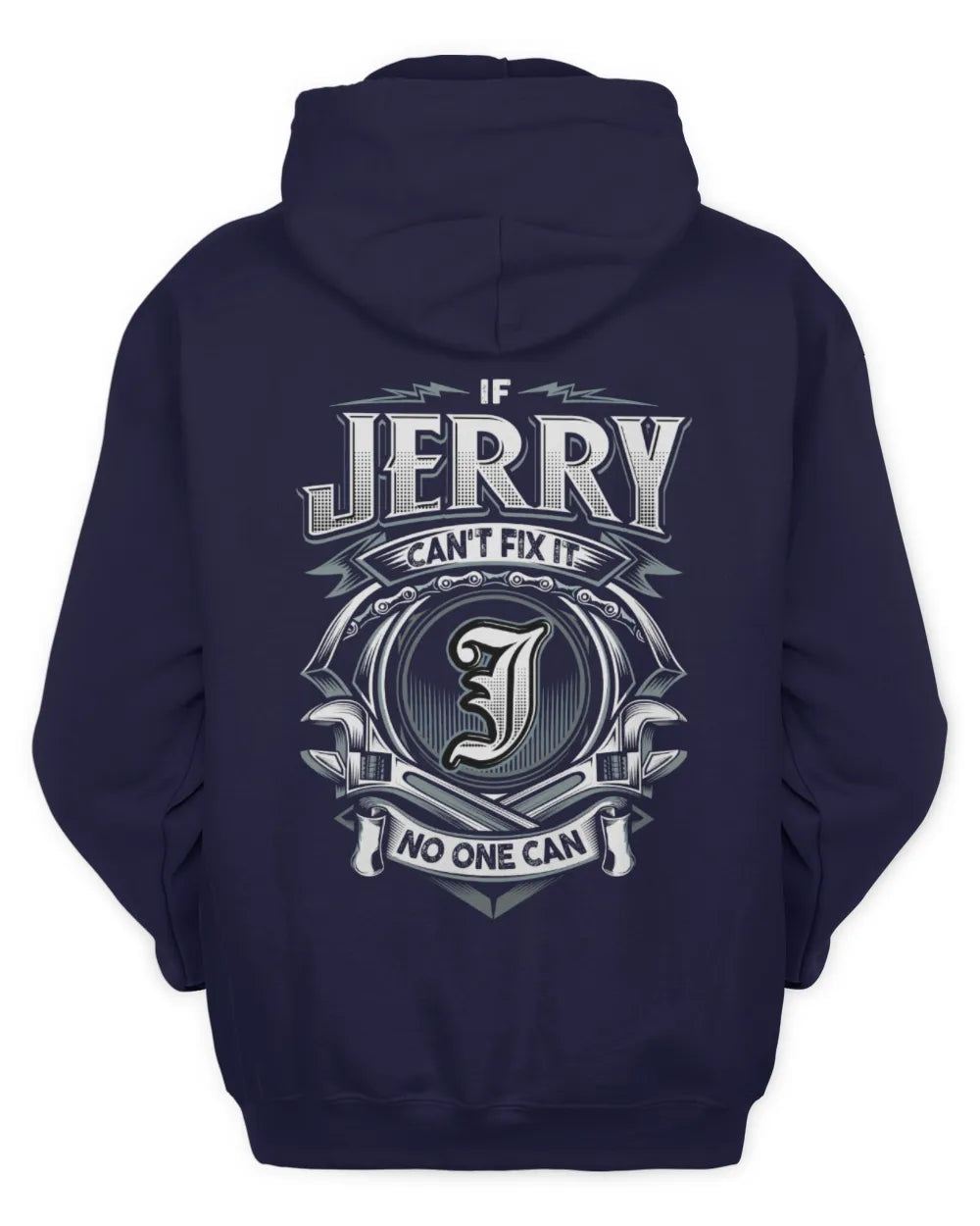 JERRY AP81-K4-626 - Personalized Ahmed Quote Apparel “If Ahmed Can't Fix It, No One Can” - Unisex Hoodie - Navy