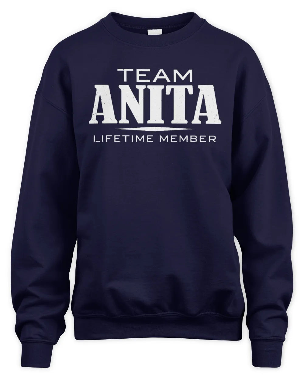 ANITA BL62-K4-128 - Personalized “Team NAME Lifetime Member” - Unisex Sweatshirt - Navy