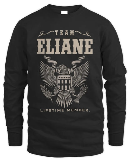 ELIANE TP06-K82 – Personalized Classic Style Apparel “Team NAME Lifetime Member” - Men's Long Sleeved T-Shirt - Black
