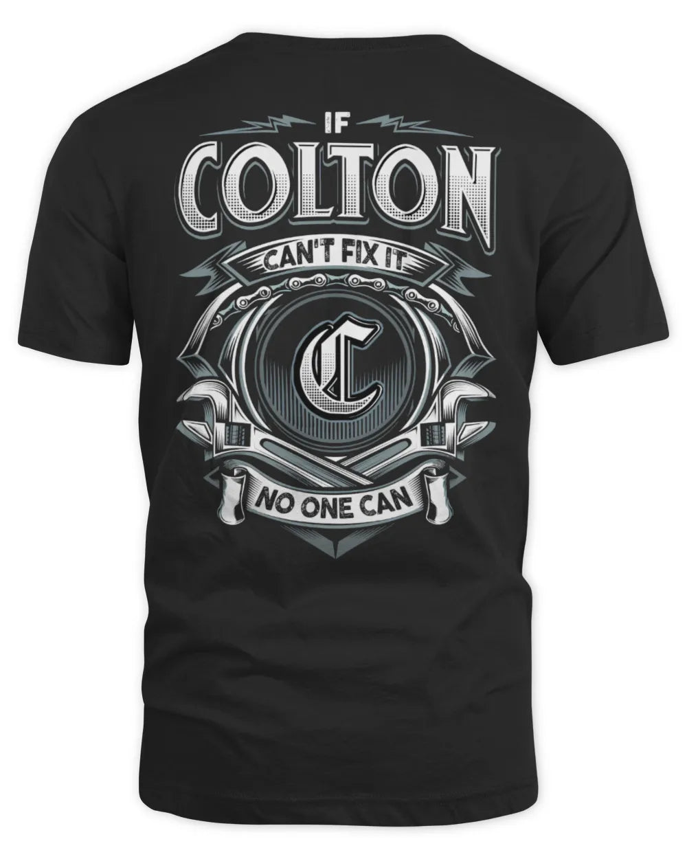 COLTON AP81-K4-626 - Personalized Ahmed Quote Apparel “If Ahmed Can't Fix It, No One Can” - Unisex Standard T-Shirt - Black