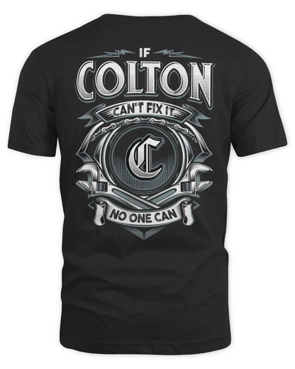 COLTON AP81-K4-626 - Personalized Ahmed Quote Apparel “If Ahmed Can't Fix It, No One Can” - Unisex Standard T-Shirt - Black