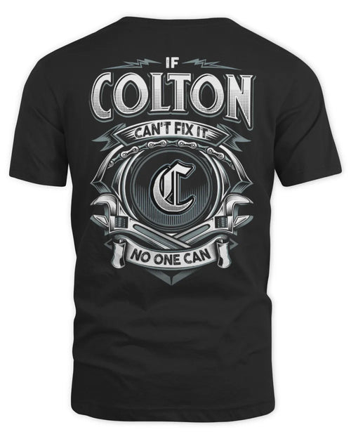COLTON AP81-K4-626 - Personalized Ahmed Quote Apparel “If Ahmed Can't Fix It, No One Can” - Unisex Standard T-Shirt - Black