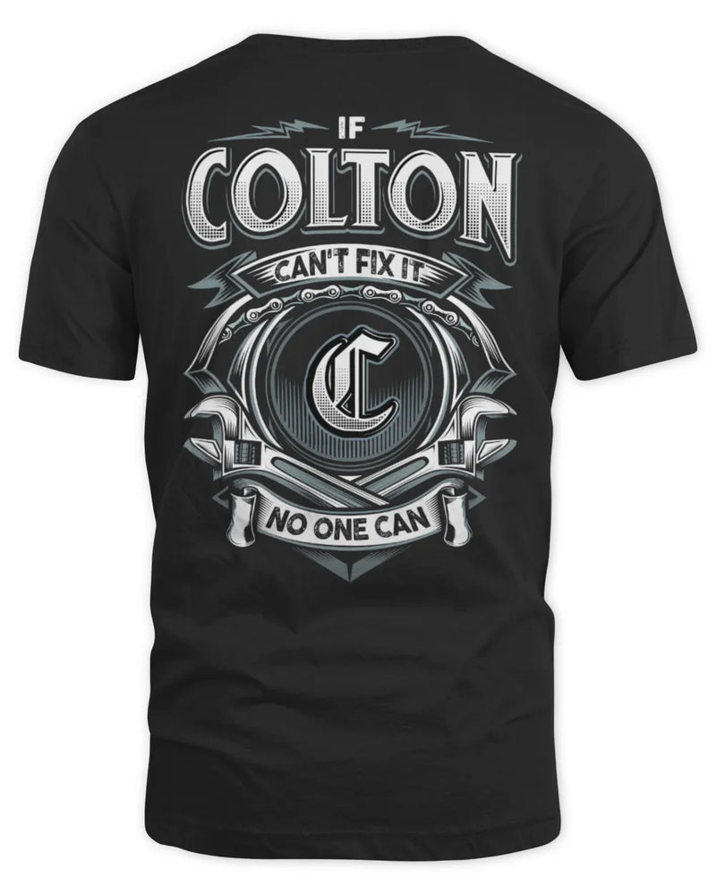 COLTON AP81-K4-626 - Personalized Ahmed Quote Apparel “If Ahmed Can't Fix It, No One Can” - Unisex Standard T-Shirt - Black