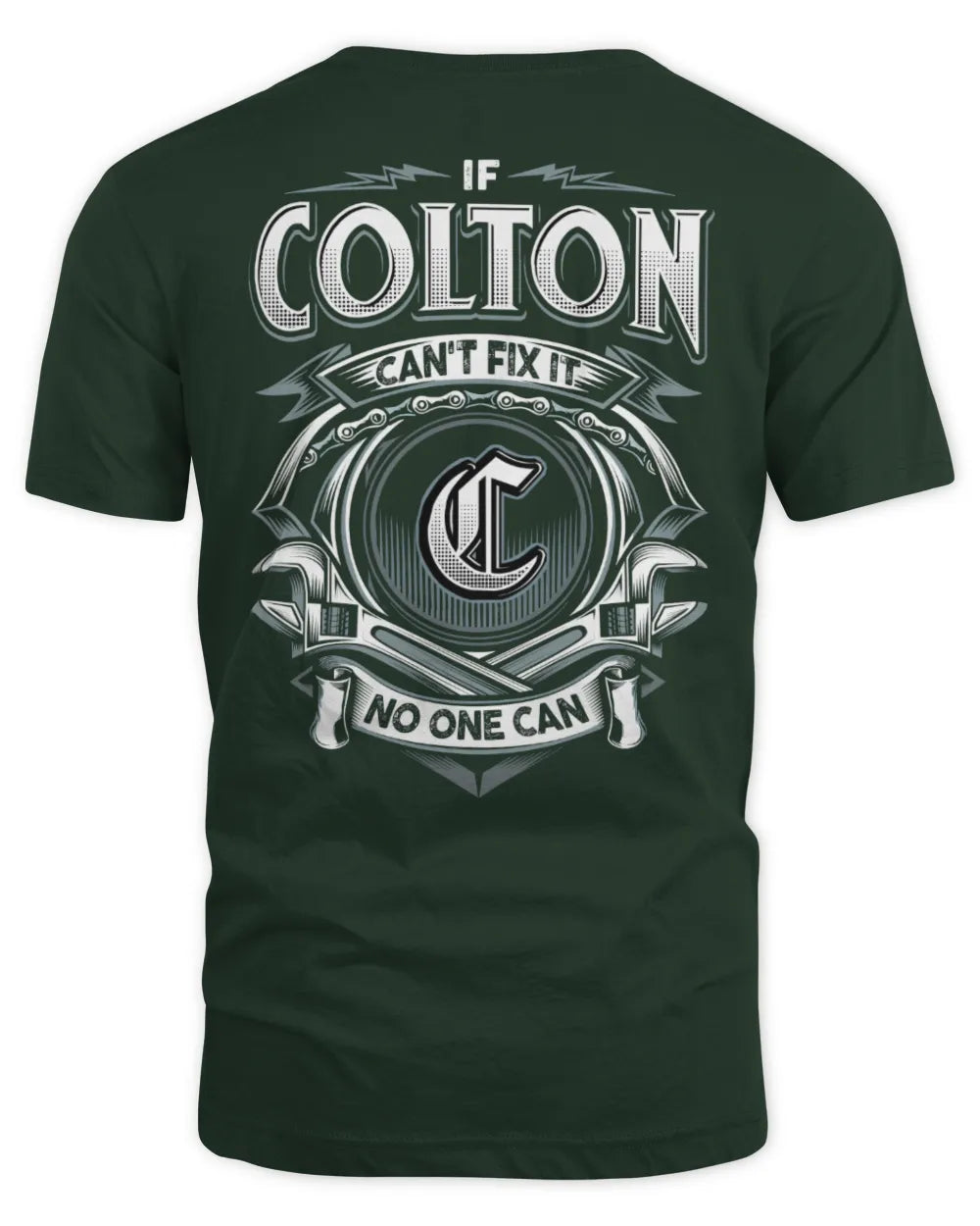 COLTON AP81-K4-626 - Personalized Ahmed Quote Apparel “If Ahmed Can't Fix It, No One Can” - Unisex Standard T-Shirt - Forest Green