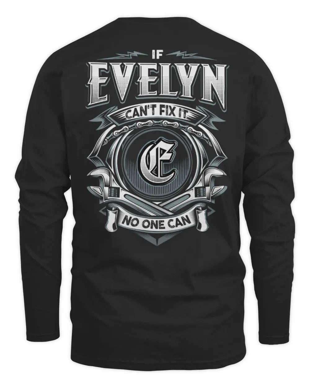 EVELYN AP81-K4-626 - Personalized Ahmed Quote Apparel “If Ahmed Can't Fix It, No One Can” - Men's Long Sleeved T-Shirt - Black