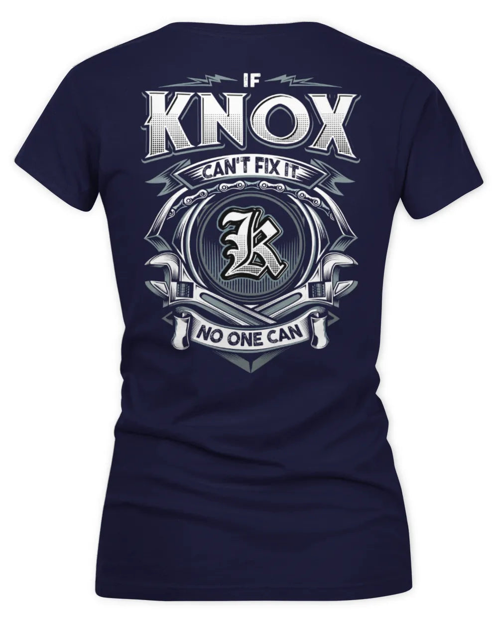 KNOX AP81-K4-626 - Personalized Ahmed Quote Apparel “If Ahmed Can't Fix It, No One Can” - Women's V-Neck T-Shirt - Navy