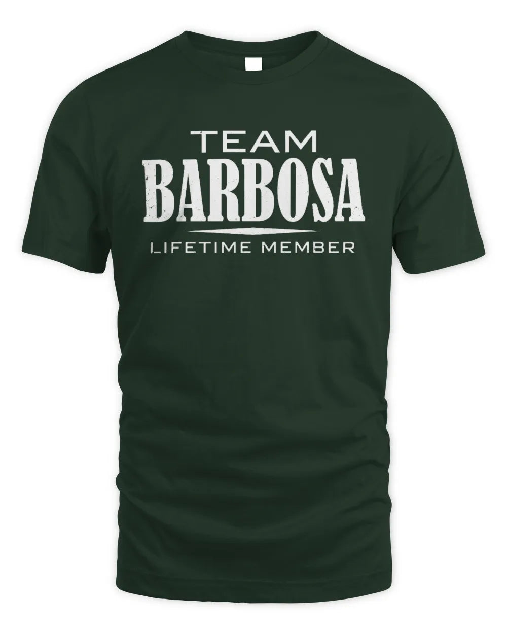 BARBOSA BL62-K4-128 - Personalized “Team NAME Lifetime Member” - Unisex Standard T-Shirt - Forest Green