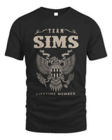 SIMS TP06-K82 – Personalized Classic Style Apparel “Team NAME Lifetime Member” - Unisex Standard T-Shirt - Black