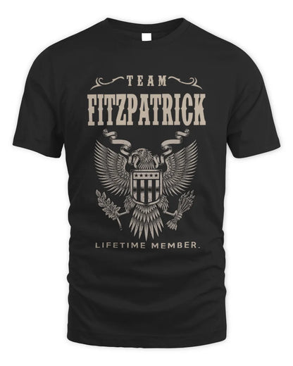 FITZPATRICK TP06-K82 – Personalized Classic Style Apparel “Team NAME Lifetime Member” - Unisex Standard T-Shirt - Black