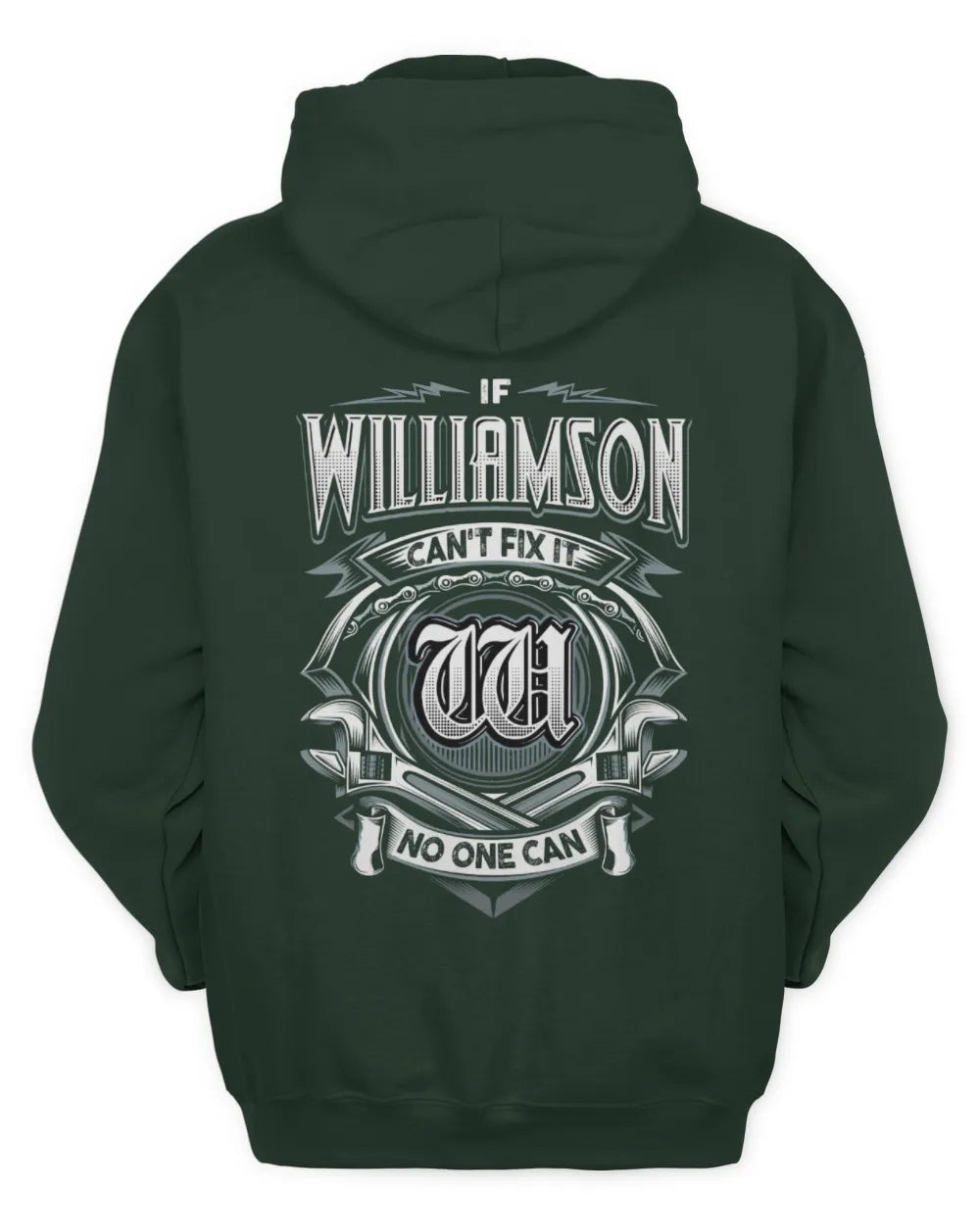 WILLIAMSON AP81-K4-626 - Personalized Ahmed Quote Apparel “If Ahmed Can't Fix It, No One Can” - Unisex Hoodie - Forest Green