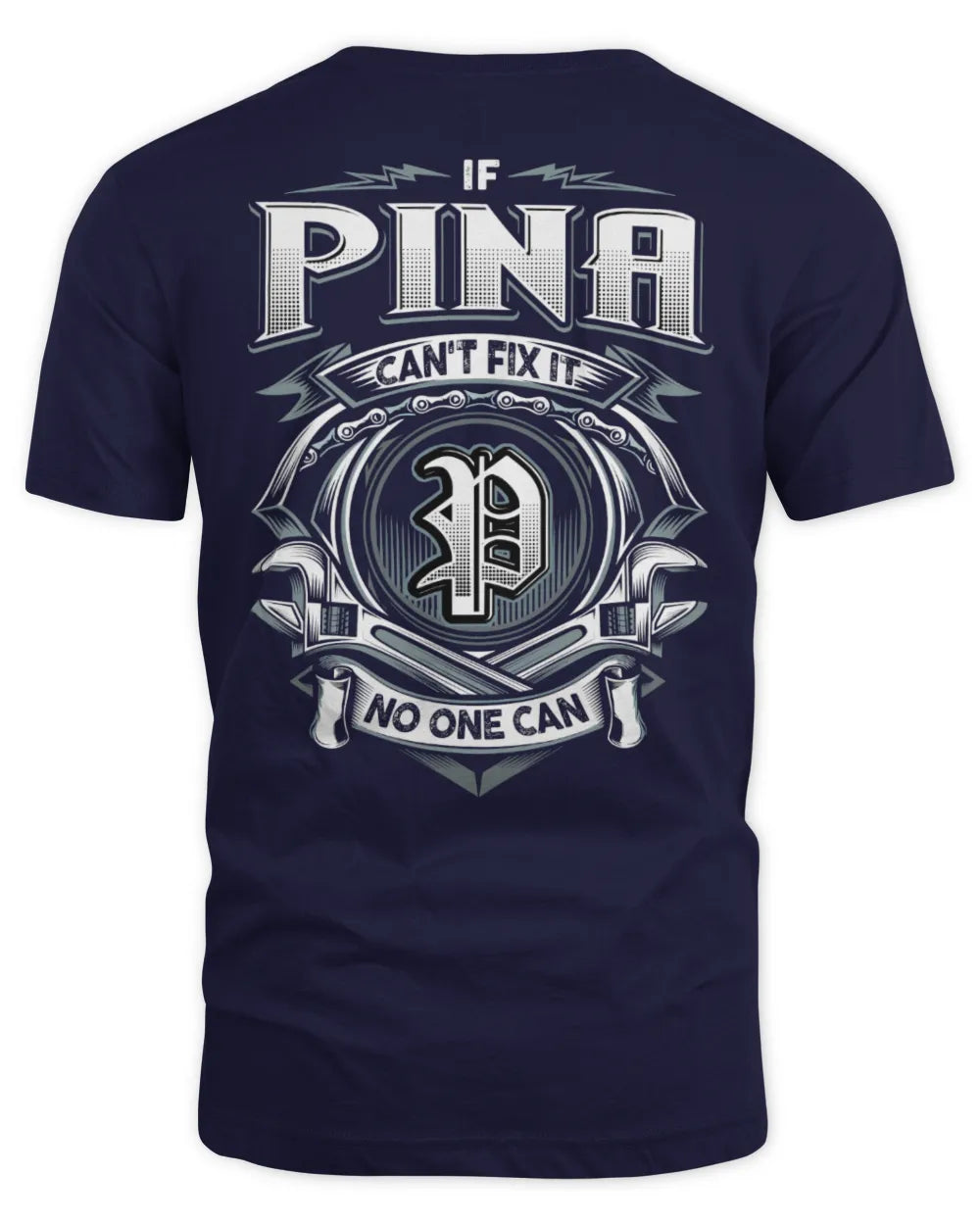 PINA AP81-K4-626 - Personalized Ahmed Quote Apparel “If Ahmed Can't Fix It, No One Can” - Unisex Standard T-Shirt - Navy