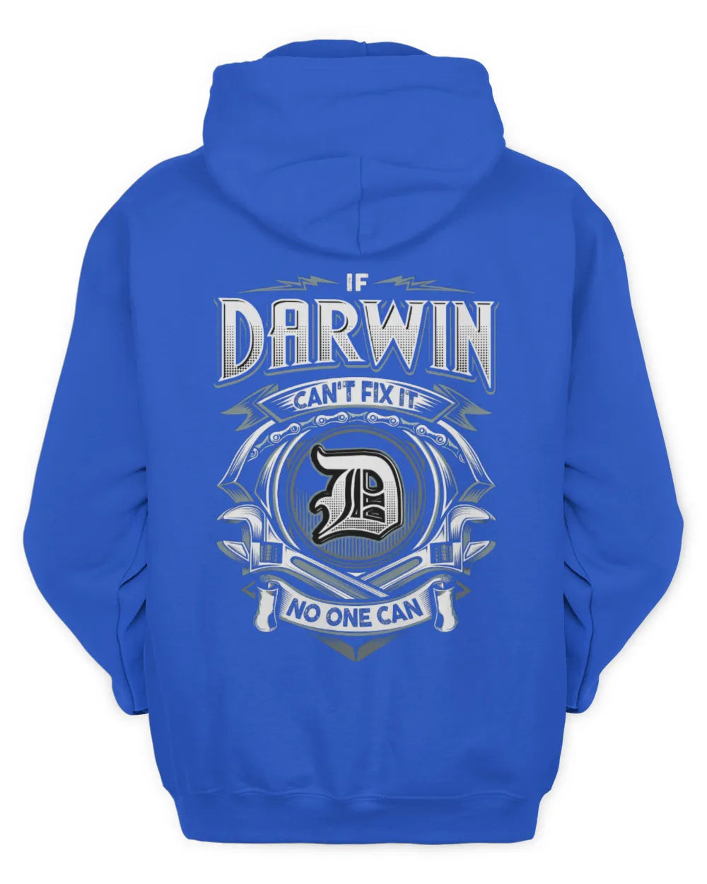 DARWIN AP81-K4-626 - Personalized Ahmed Quote Apparel “If Ahmed Can't Fix It, No One Can” - Unisex Hoodie - Royal