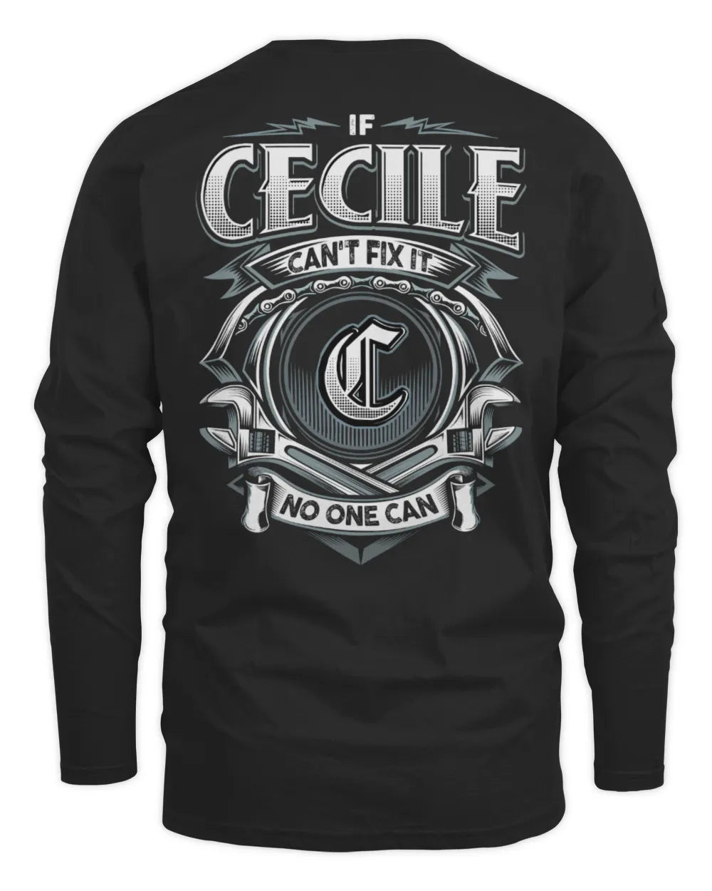 CECILE AP81-K4-626 - Personalized Ahmed Quote Apparel “If Ahmed Can't Fix It, No One Can” - Men's Long Sleeved T-Shirt - Black