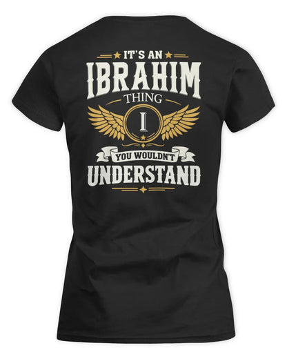 IBRAHIM KT06-M008 It’s a [NAME] Thing – You Wouldn’t Understand | Personalized Vintage T-Shirt - Women's Standard T-Shirt - Black