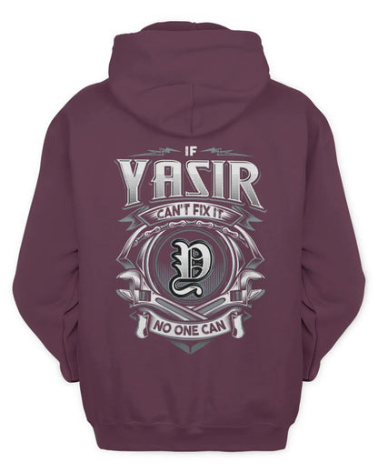 YASIR AP81-K4-626 - Personalized Ahmed Quote Apparel “If Ahmed Can't Fix It, No One Can” - Unisex Hoodie - Maroon