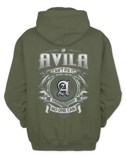 AVILA AP81-K4-626 - Personalized Ahmed Quote Apparel “If Ahmed Can't Fix It, No One Can” - Unisex Hoodie - Military Green