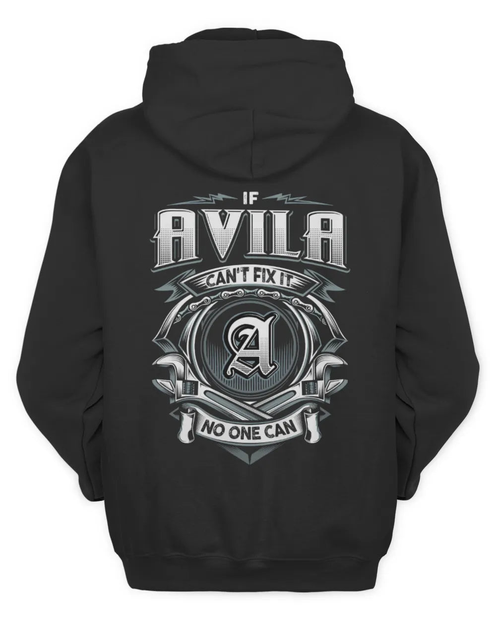 AVILA AP81-K4-626 - Personalized Ahmed Quote Apparel “If Ahmed Can't Fix It, No One Can” - Unisex Hoodie - Black