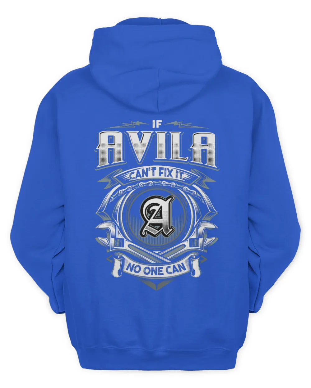 AVILA AP81-K4-626 - Personalized Ahmed Quote Apparel “If Ahmed Can't Fix It, No One Can” - Unisex Hoodie - Royal