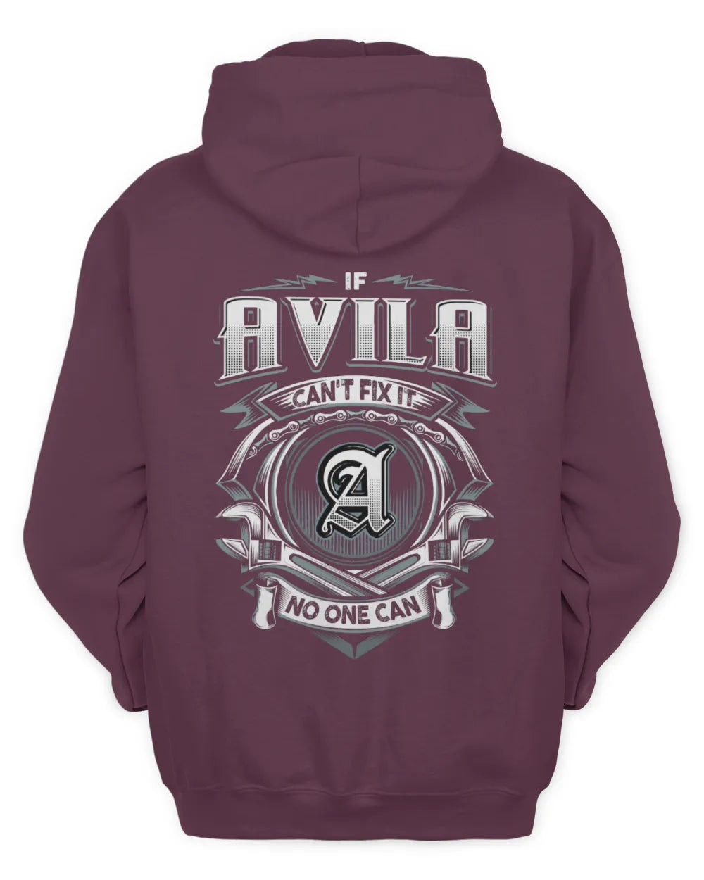 AVILA AP81-K4-626 - Personalized Ahmed Quote Apparel “If Ahmed Can't Fix It, No One Can” - Unisex Hoodie - Maroon