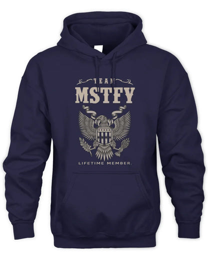 MSTFY TP06-K82 – Personalized Classic Style Apparel “Team NAME Lifetime Member” - Unisex Hoodie - Navy