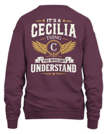 CECILIA KT06-M008 It’s a [NAME] Thing – You Wouldn’t Understand | Personalized Vintage T-Shirt - Unisex Sweatshirt - Maroon
