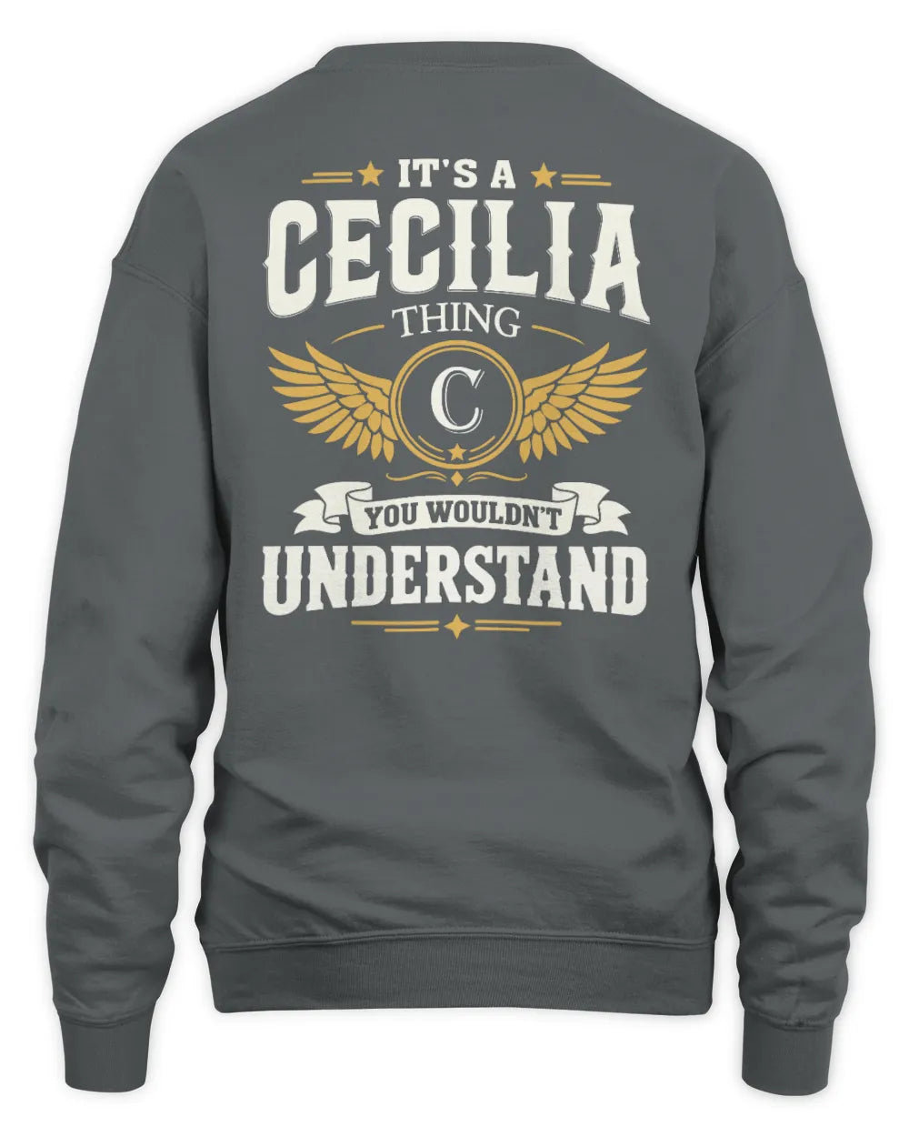 CECILIA KT06-M008 It’s a [NAME] Thing – You Wouldn’t Understand | Personalized Vintage T-Shirt - Unisex Sweatshirt - Charcoal