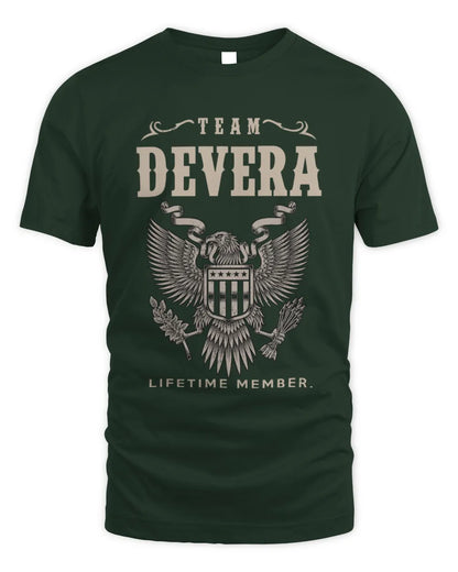 DEVERA TP06-K82 – Personalized Classic Style Apparel “Team NAME Lifetime Member” - Unisex Standard T-Shirt - Forest Green