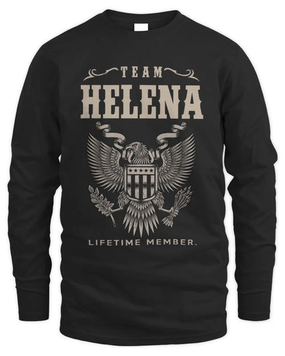 HELENA TP06-K82 – Personalized Classic Style Apparel “Team NAME Lifetime Member” - Men's Long Sleeved T-Shirt - Black