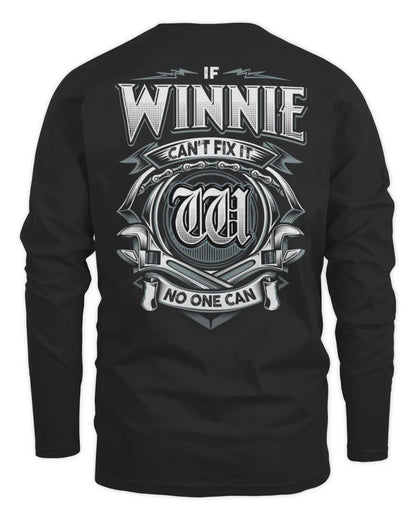 WINNIE AP81-K4-626 - Personalized Ahmed Quote Apparel “If Ahmed Can't Fix It, No One Can” - Men's Long Sleeved T-Shirt - Black