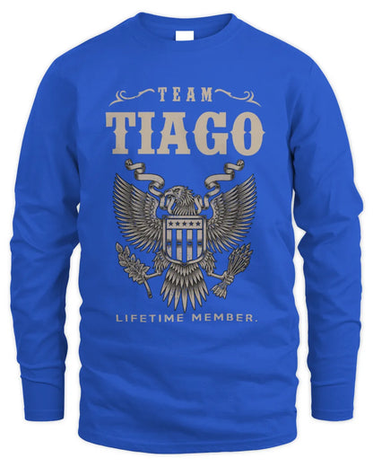 TIAGO TP06-K82 – Personalized Classic Style Apparel “Team NAME Lifetime Member” - Men's Long Sleeved T-Shirt - Royal