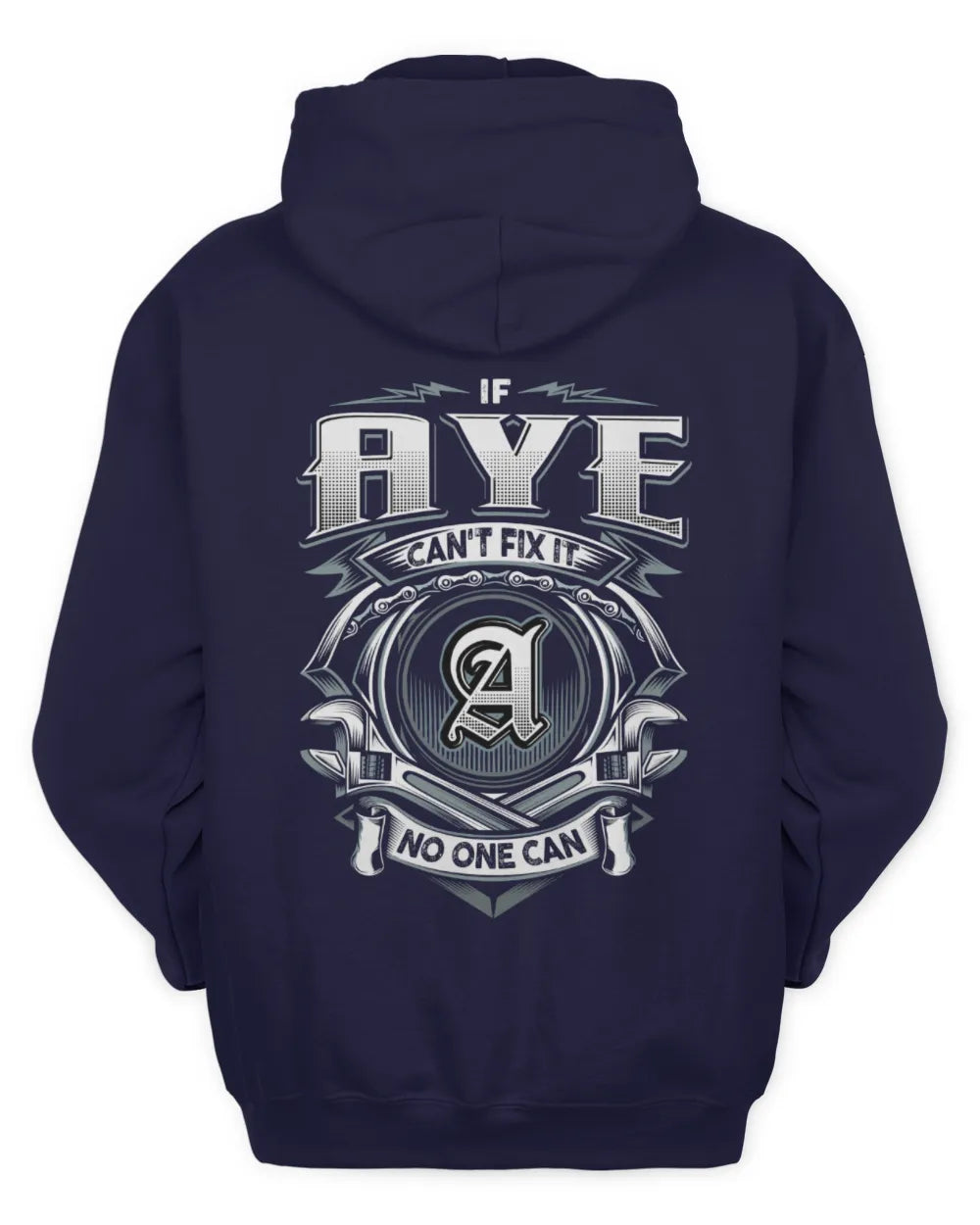 AYE AP81-K4-626 - Personalized Ahmed Quote Apparel “If Ahmed Can't Fix It, No One Can” - Unisex Hoodie - Navy