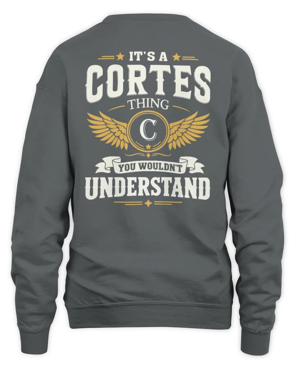 CORTES KT06-M008 It’s a [NAME] Thing – You Wouldn’t Understand | Personalized Vintage T-Shirt - Unisex Sweatshirt - Charcoal