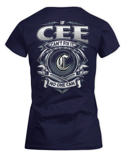 CEE AP81-K4-626 - Personalized Ahmed Quote Apparel “If Ahmed Can't Fix It, No One Can” - Women's Standard T-Shirt - Navy