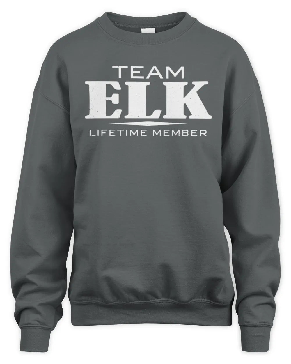 ELK BL62-K4-128 - Personalized “Team NAME Lifetime Member” - Unisex Sweatshirt - Charcoal