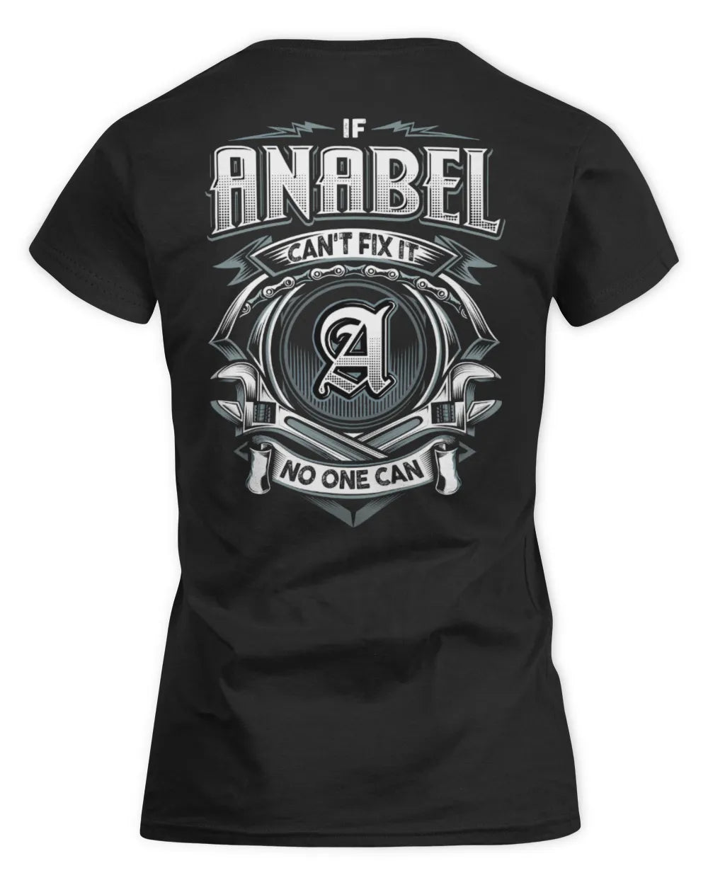 ANABEL AP81-K4-626 - Personalized Ahmed Quote Apparel “If Ahmed Can't Fix It, No One Can” - Women's Standard T-Shirt - Black