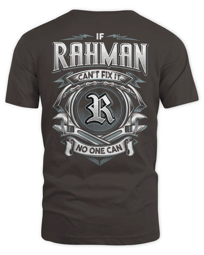 RAHMAN AP81-K4-626 - Personalized Ahmed Quote Apparel “If Ahmed Can't Fix It, No One Can” - Unisex Standard T-Shirt - Dark Chocolate
