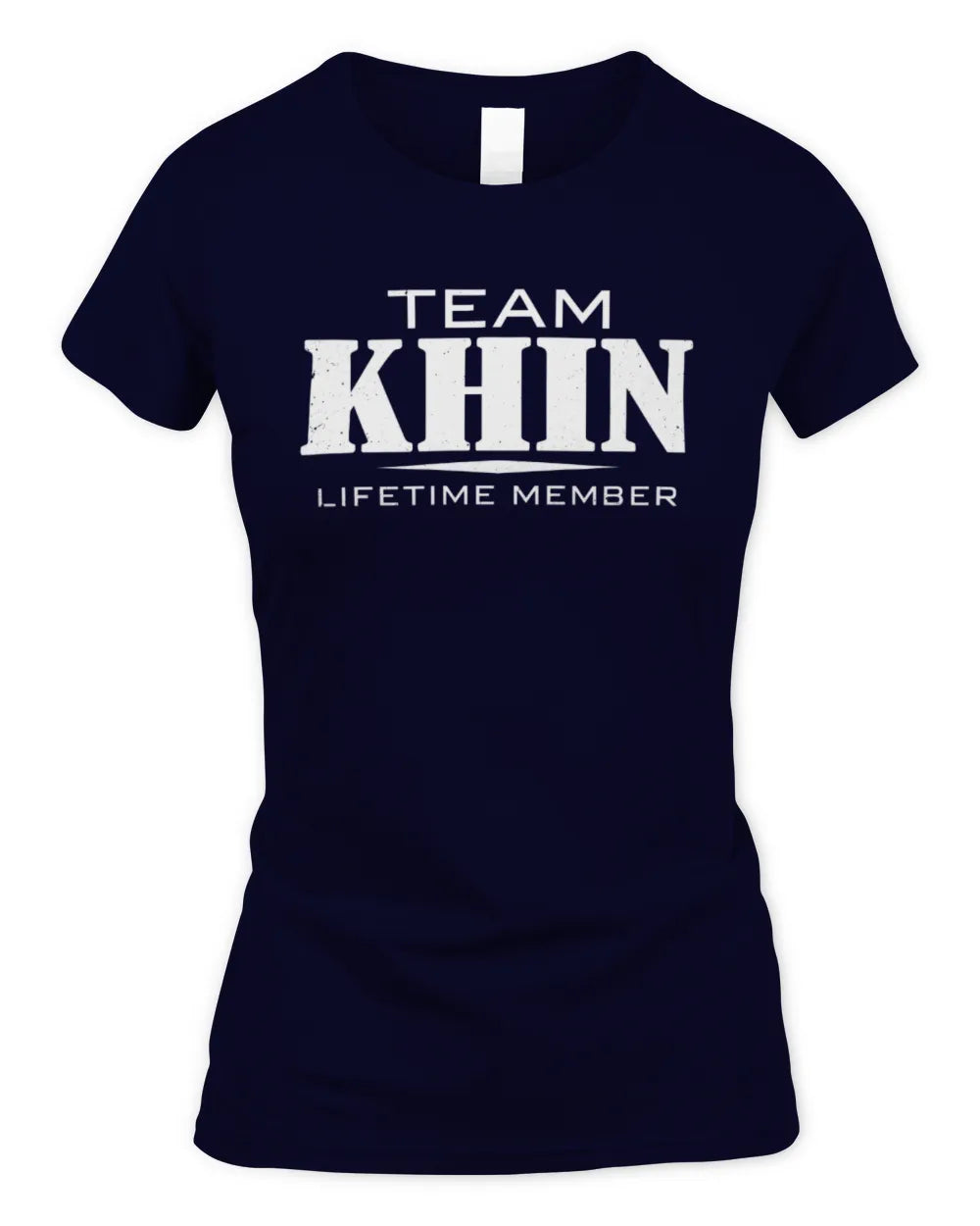 KHIN BL62-K4-128 - Personalized “Team NAME Lifetime Member” - Women's Standard T-Shirt - Navy