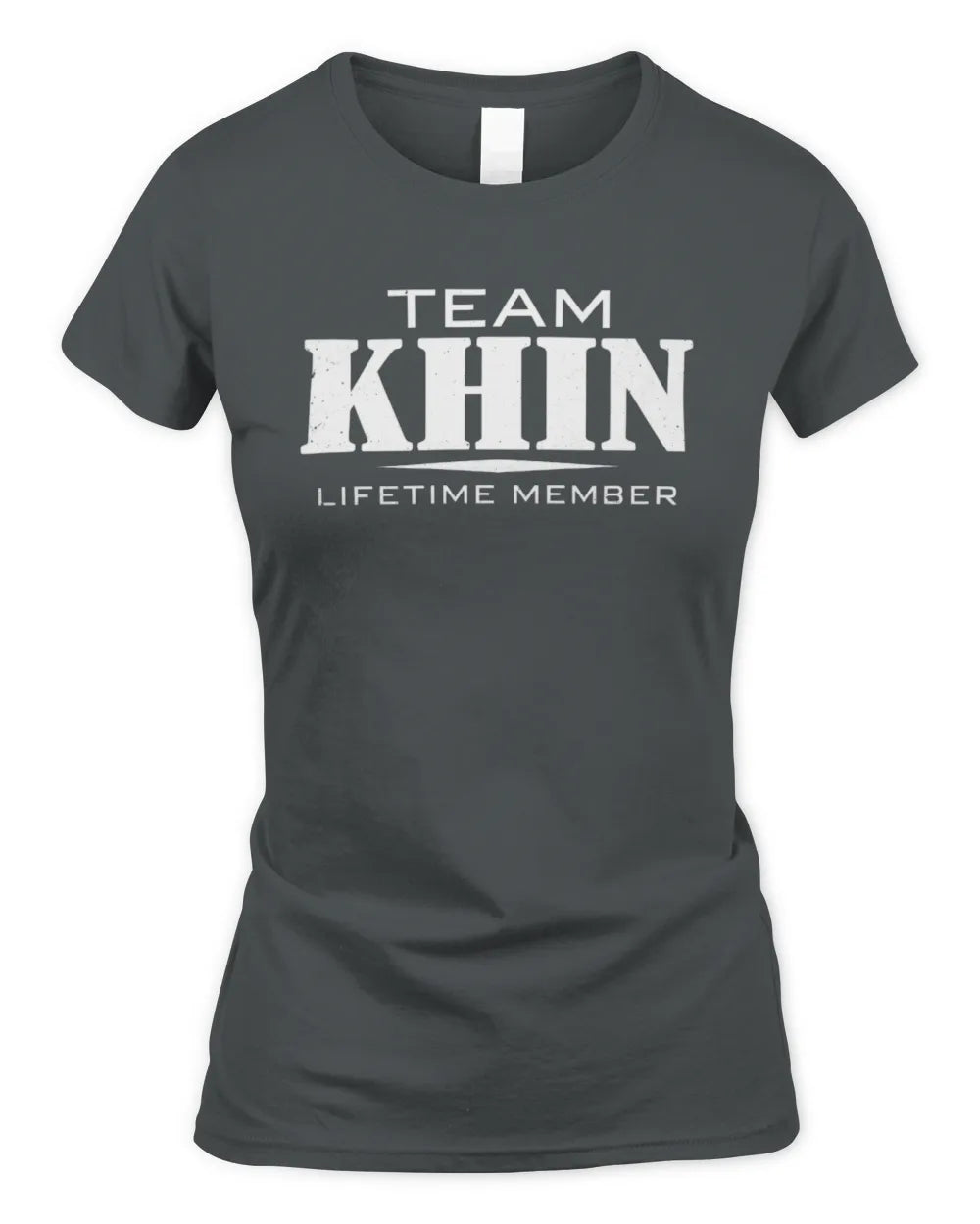 KHIN BL62-K4-128 - Personalized “Team NAME Lifetime Member” - Women's Standard T-Shirt - Charcoal