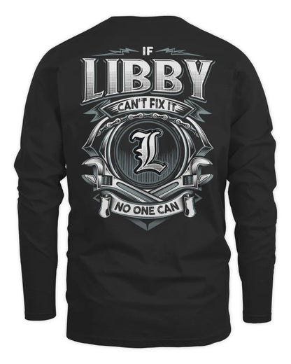 LIBBY AP81-K4-626 - Personalized Ahmed Quote Apparel “If Ahmed Can't Fix It, No One Can” - Men's Long Sleeved T-Shirt - Black