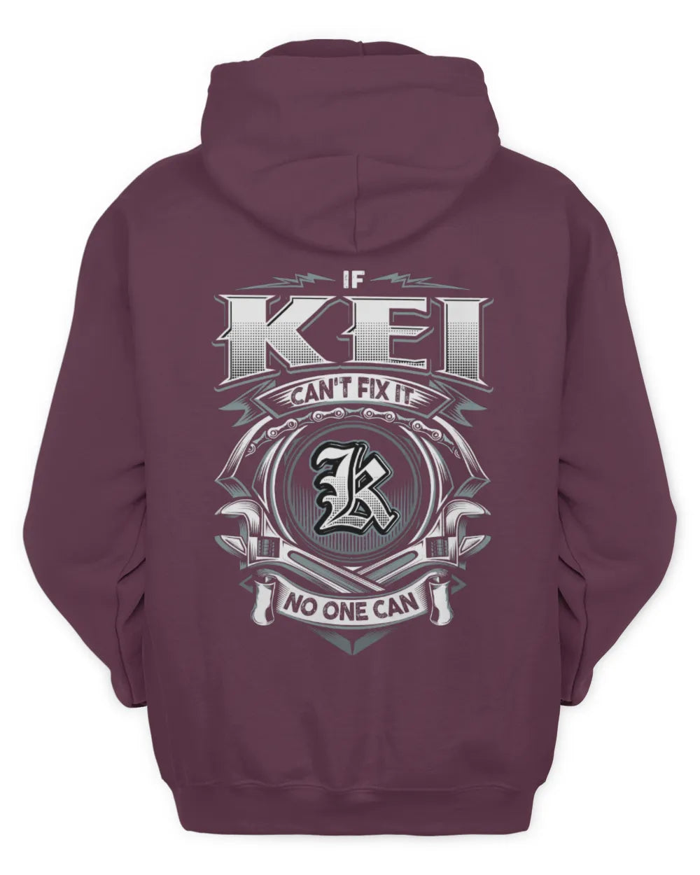 KEI AP81-K4-626 - Personalized Ahmed Quote Apparel “If Ahmed Can't Fix It, No One Can” - Unisex Hoodie - Maroon
