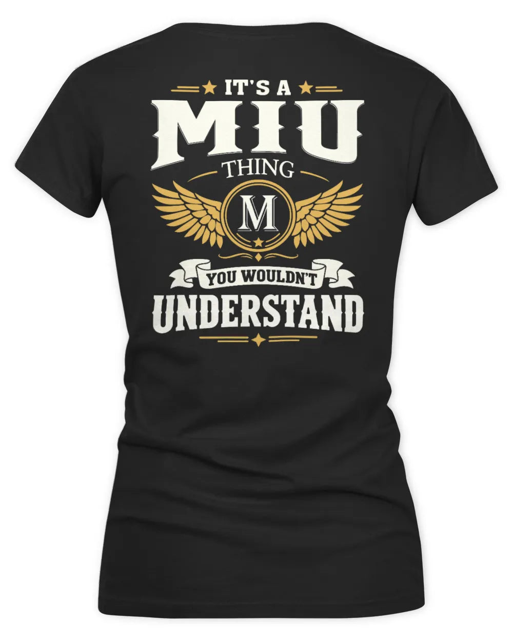 MIU KT06-M008 It’s a [NAME] Thing – You Wouldn’t Understand | Personalized Vintage T-Shirt - Women's V-Neck T-Shirt - Black