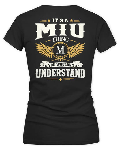 MIU KT06-M008 It’s a [NAME] Thing – You Wouldn’t Understand | Personalized Vintage T-Shirt - Women's V-Neck T-Shirt - Black