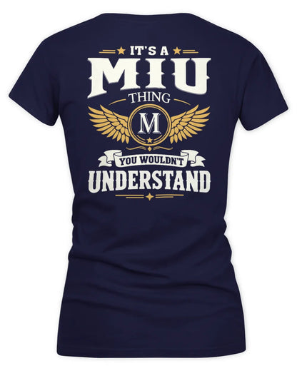 MIU KT06-M008 It’s a [NAME] Thing – You Wouldn’t Understand | Personalized Vintage T-Shirt - Women's V-Neck T-Shirt - Navy
