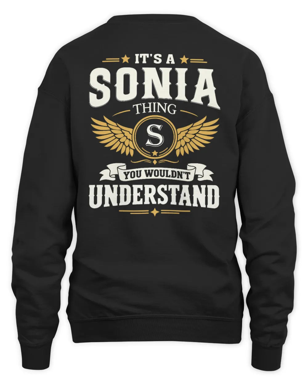 SONIA KT06-M008 It’s a [NAME] Thing – You Wouldn’t Understand | Personalized Vintage T-Shirt - Unisex Sweatshirt - Black
