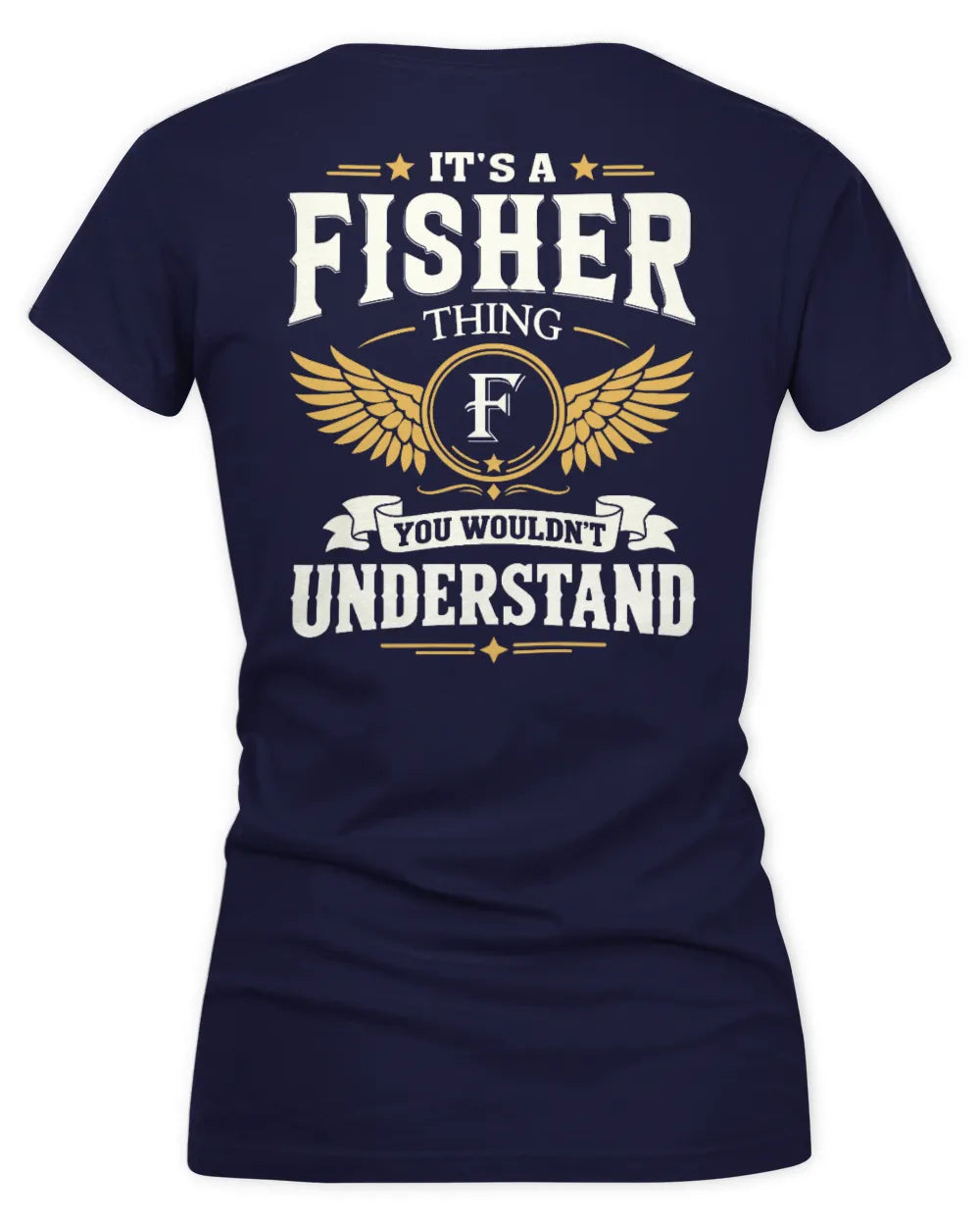 FISHER KT06-M008 It’s a [NAME] Thing – You Wouldn’t Understand | Personalized Vintage T-Shirt - Women's V-Neck T-Shirt - Navy