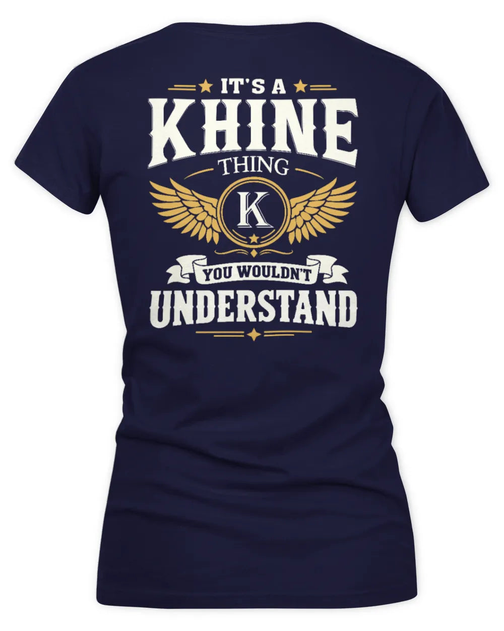 KHINE KT06-M008 It’s a [NAME] Thing – You Wouldn’t Understand | Personalized Vintage T-Shirt - Women's V-Neck T-Shirt - Navy