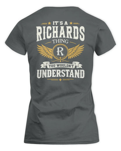 RICHARDS KT06-M008 It’s a [NAME] Thing – You Wouldn’t Understand | Personalized Vintage T-Shirt - Women's Standard T-Shirt - Charcoal