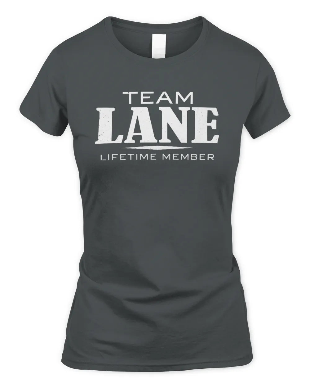 LANE BL62-K4-128 - Personalized “Team NAME Lifetime Member” - Women's Standard T-Shirt - Charcoal