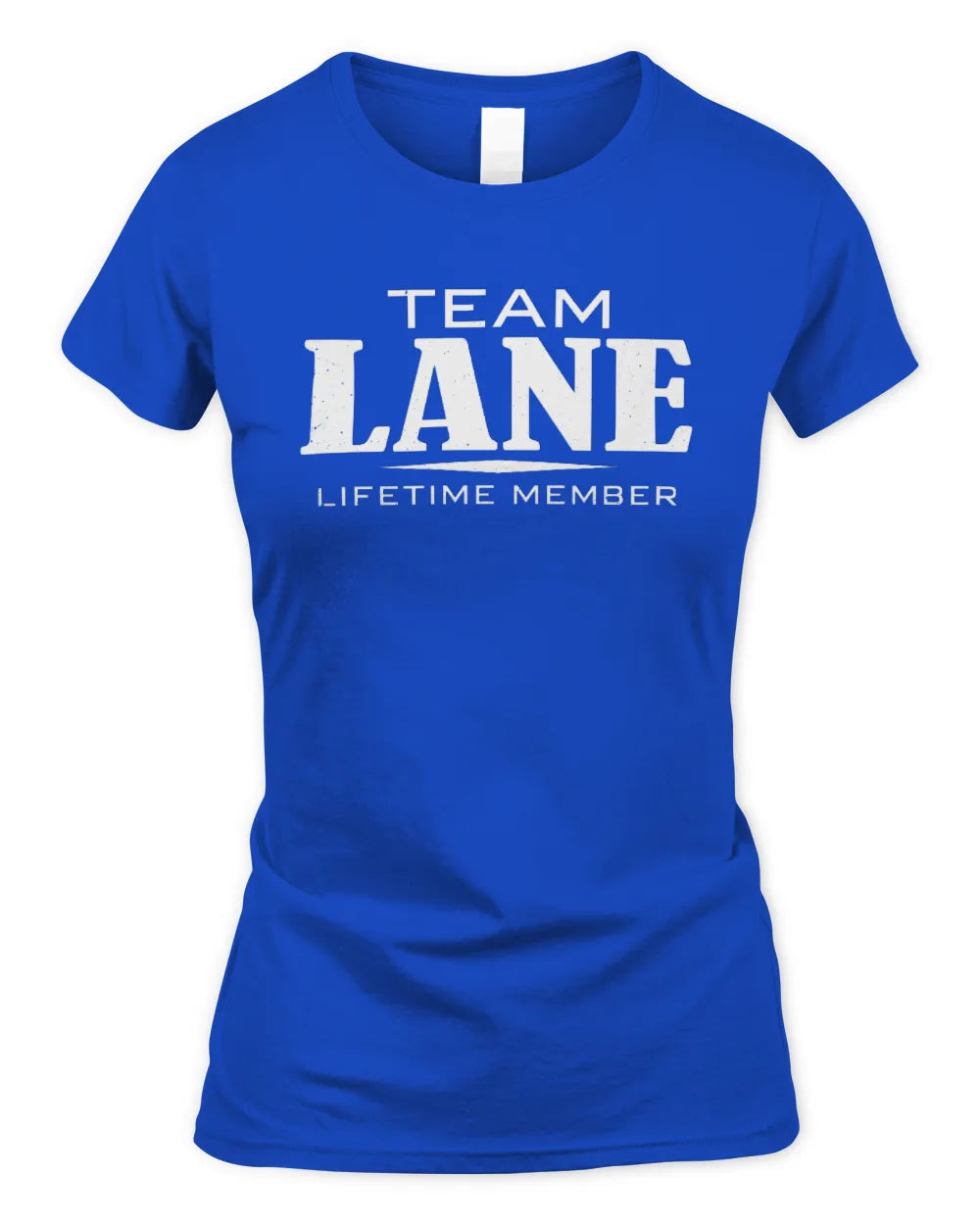 LANE BL62-K4-128 - Personalized “Team NAME Lifetime Member” - Women's Standard T-Shirt - Royal